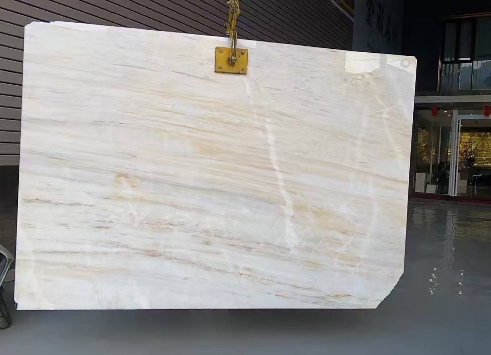 JINHAO STONE Eurasian White marble slab, ideal for study desk tops